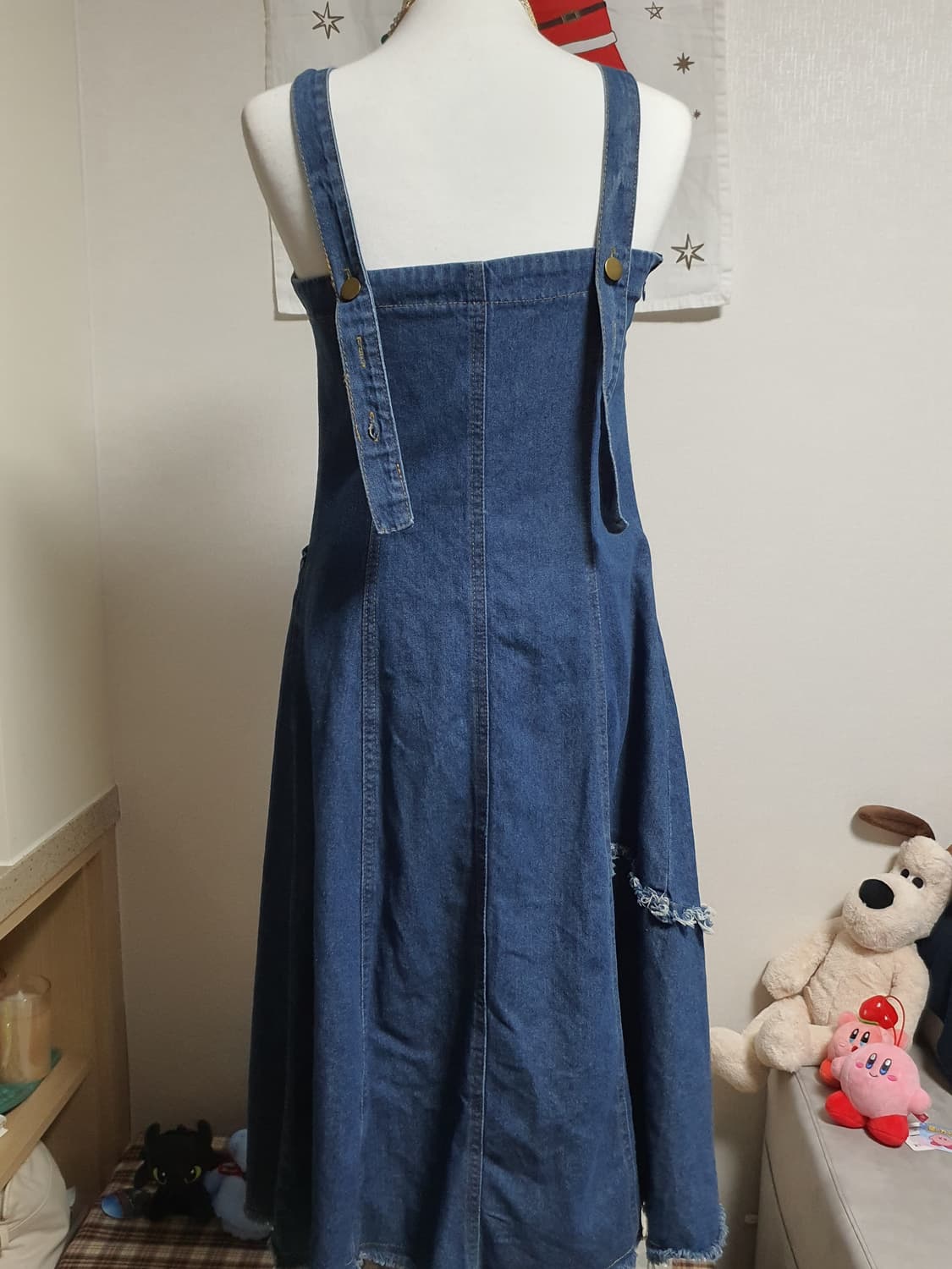 [빈티지] 데님 멜빵 롱 원피스 청멜빵 스커트 상품이미지5