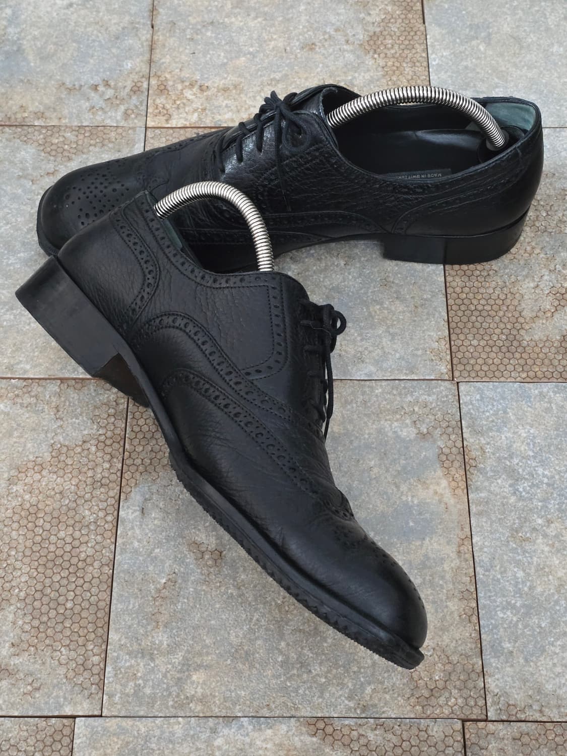 (300)발리 블랙 윙팁 구두 상품이미지3