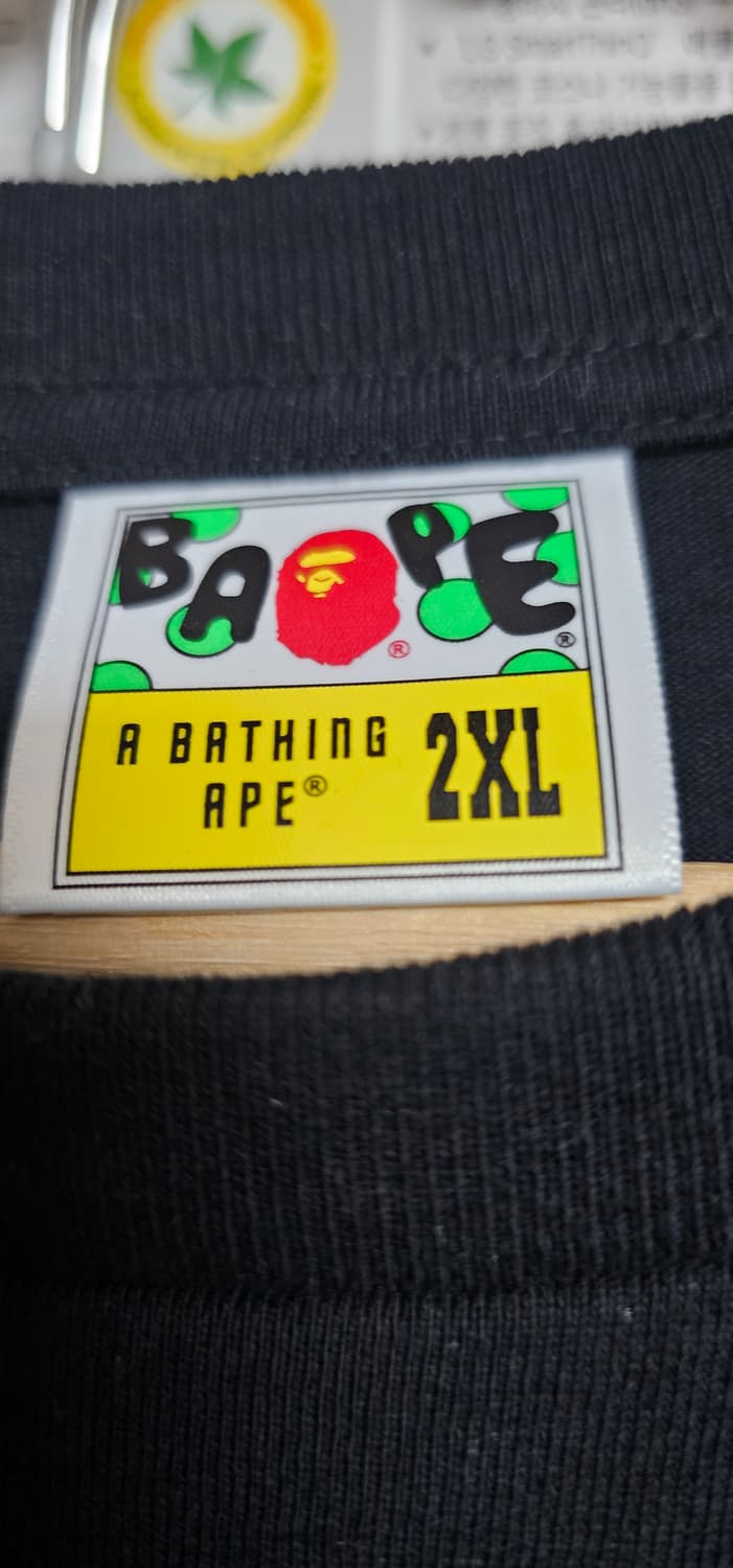 베이프 시티 카모 컬리지 롱슬리브 티셔츠 블랙 상품이미지5