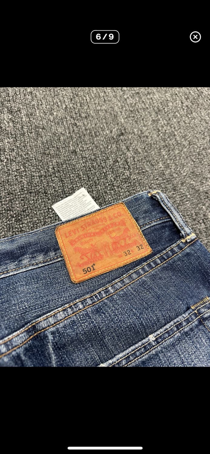 리바이스 501 빈티지 워싱 데님팬츠 슬림핏 상품이미지5