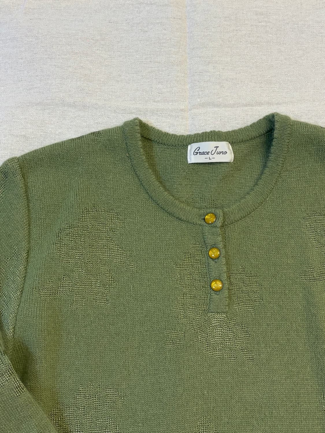 [일본빈티지] 로즈 그린 니트 상품이미지2