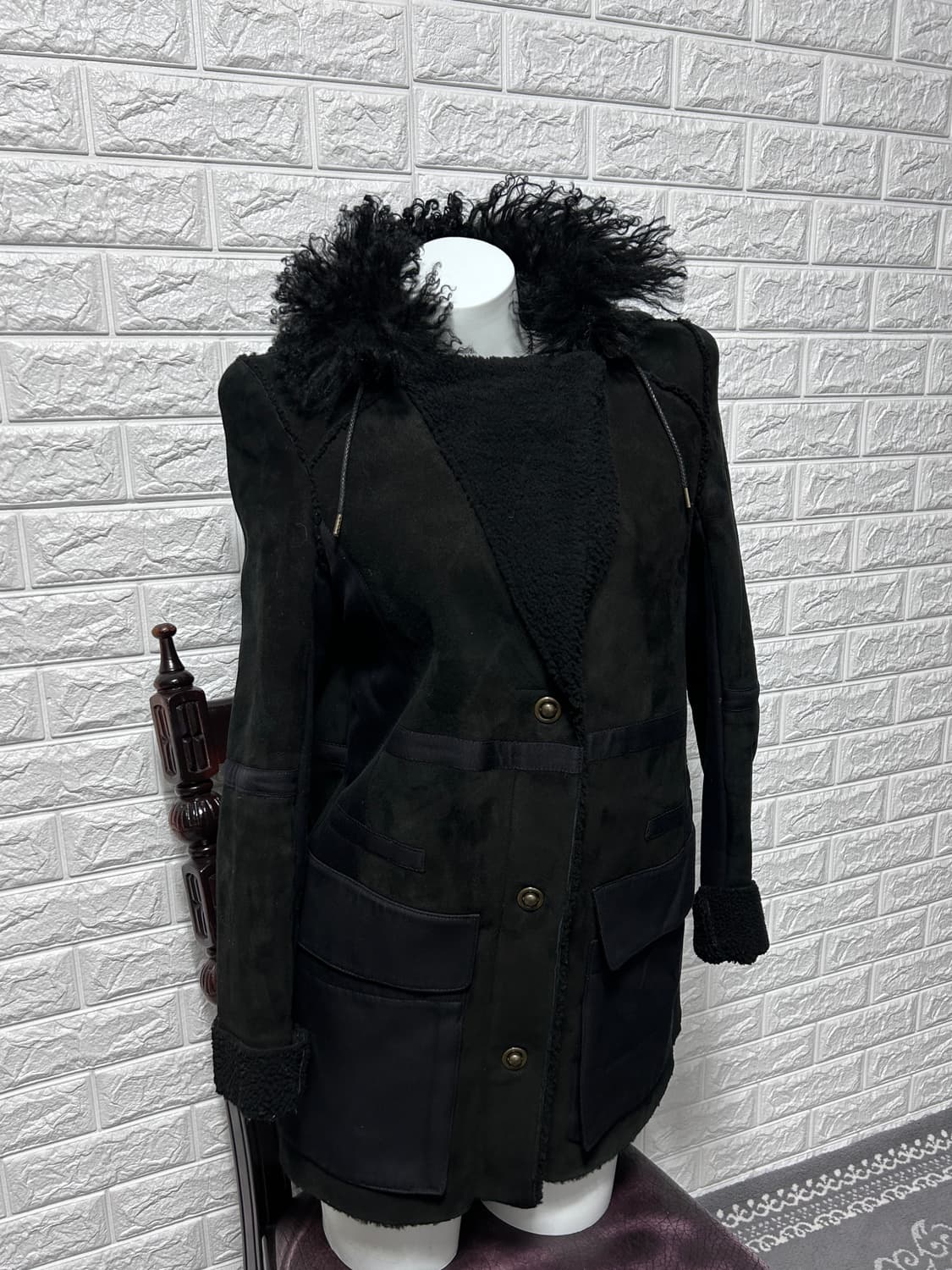 VanessaBruno N2B 후디드 시어링 자켓 상품이미지1