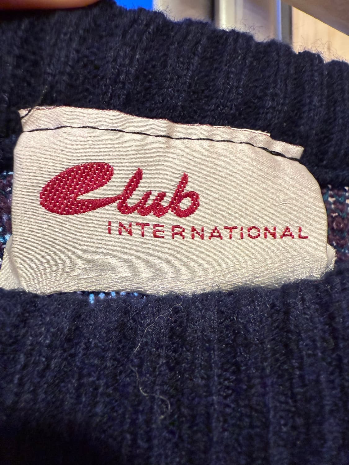 빈티지 청록 패턴 니트 상품이미지2