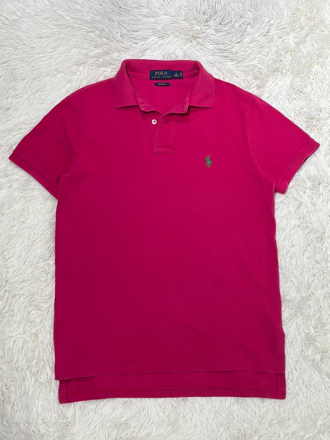 폴로랄프로렌 그린포니 핑크 반팔 카라티 상품이미지3