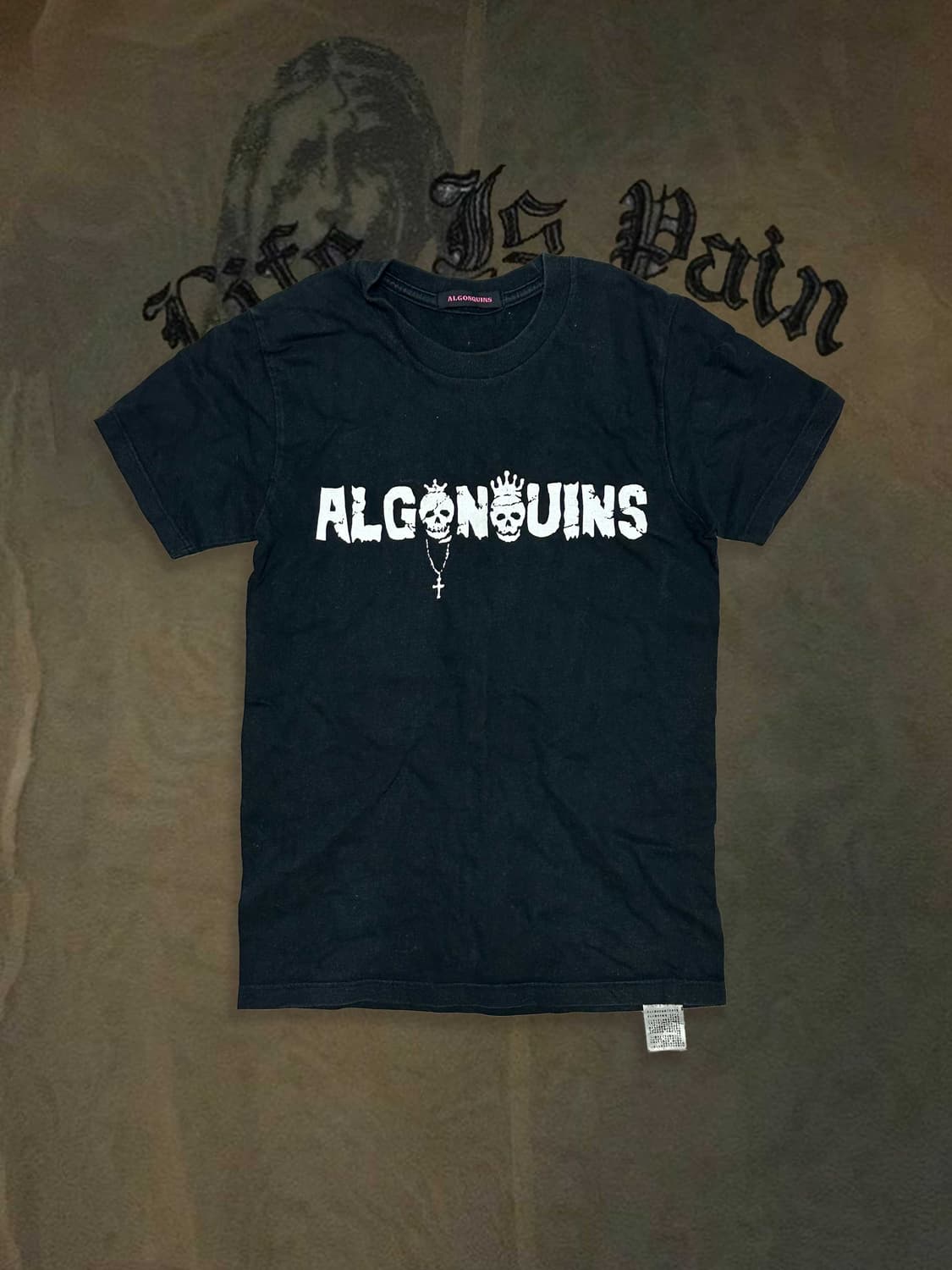 ALGONQUINS 해골 프린팅 반팔 티셔츠 상품이미지1