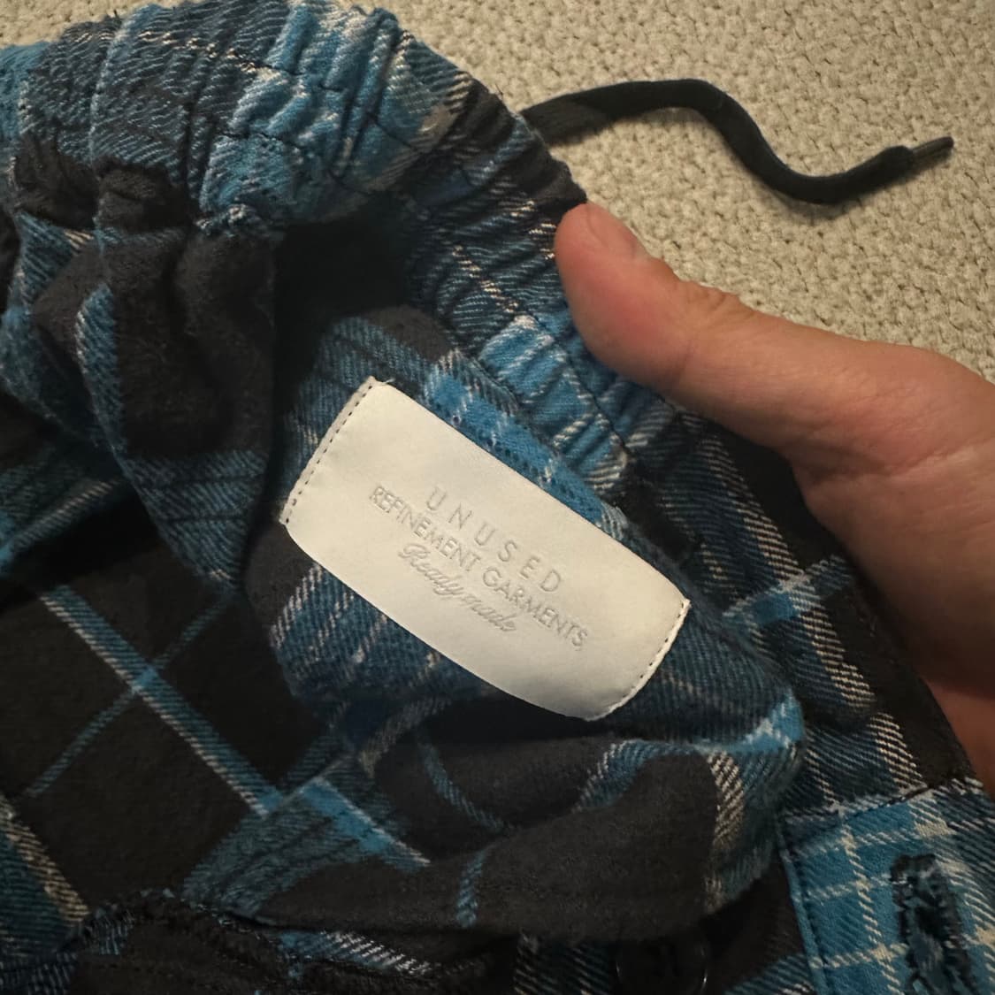 언유즈드(UNUSED) 체크 플란넬 팬츠 상품이미지5