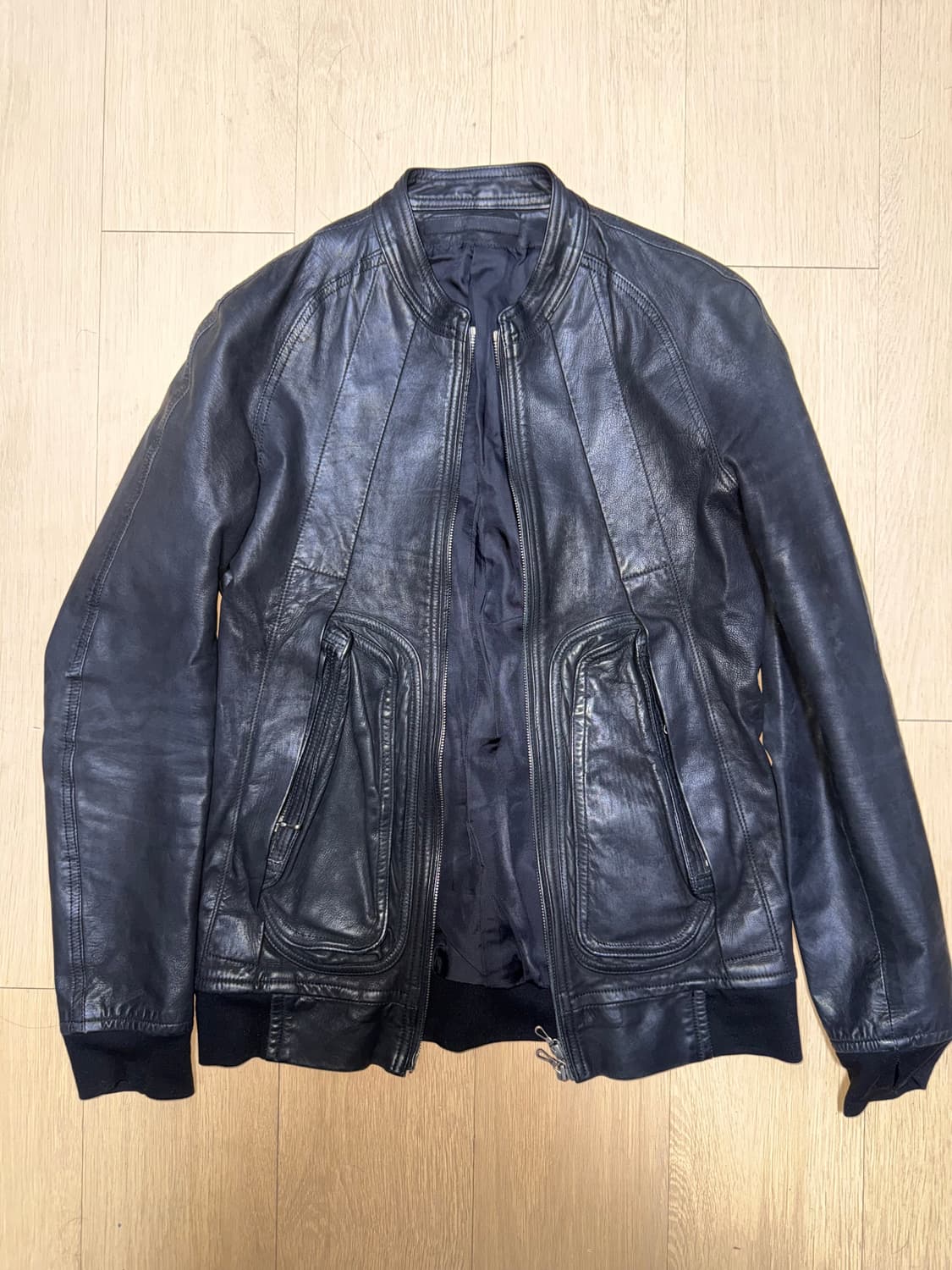 Julius 12aw calf skin 레더 자켓 상품이미지1
