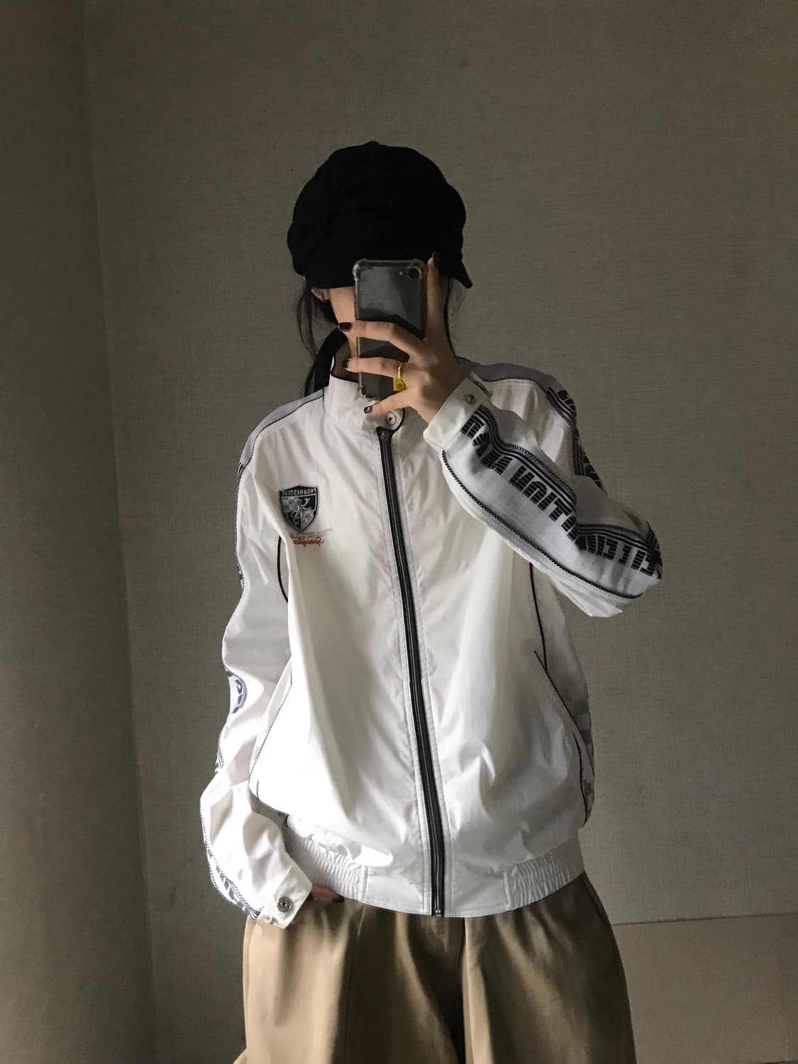 EXR 화이트 레이싱 바람막이 자켓 상품이미지3
