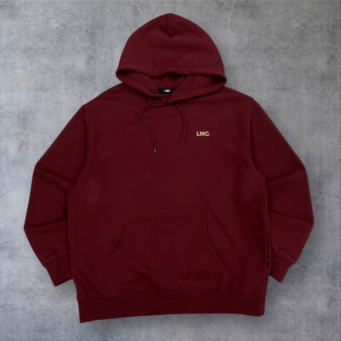 LMC 버건디 컬러 빅로고 후드티 상품이미지2