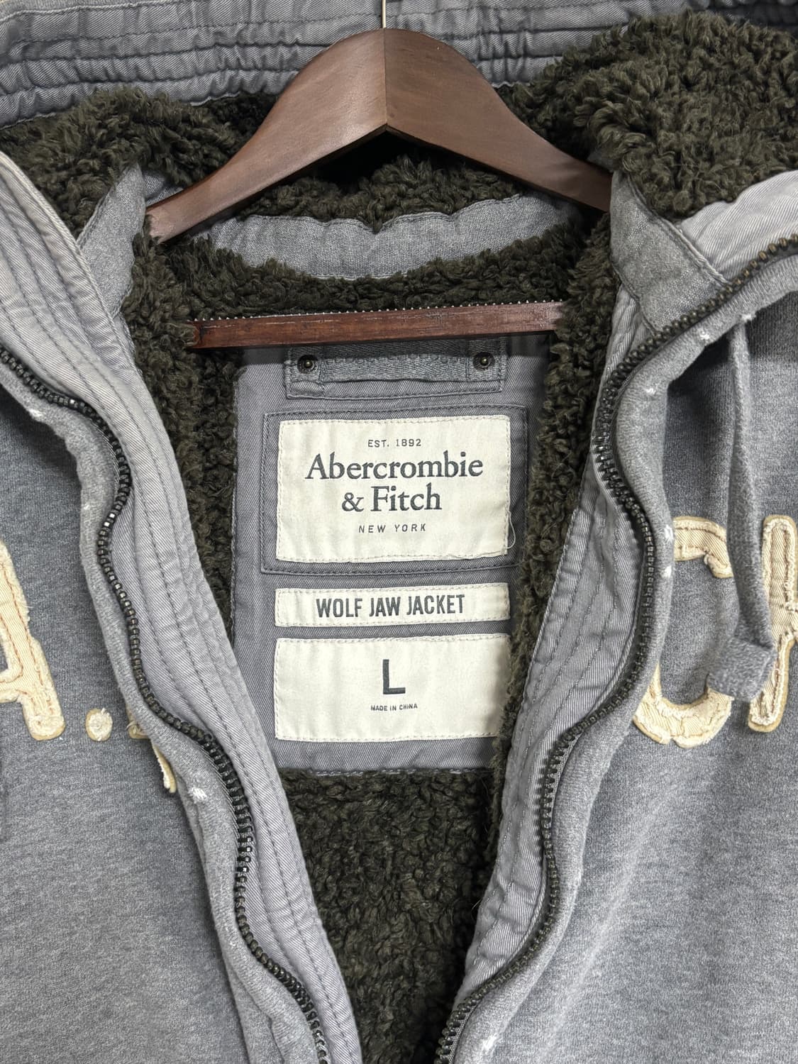 아베크롬비 울프죠 후드집업 L 상품이미지4