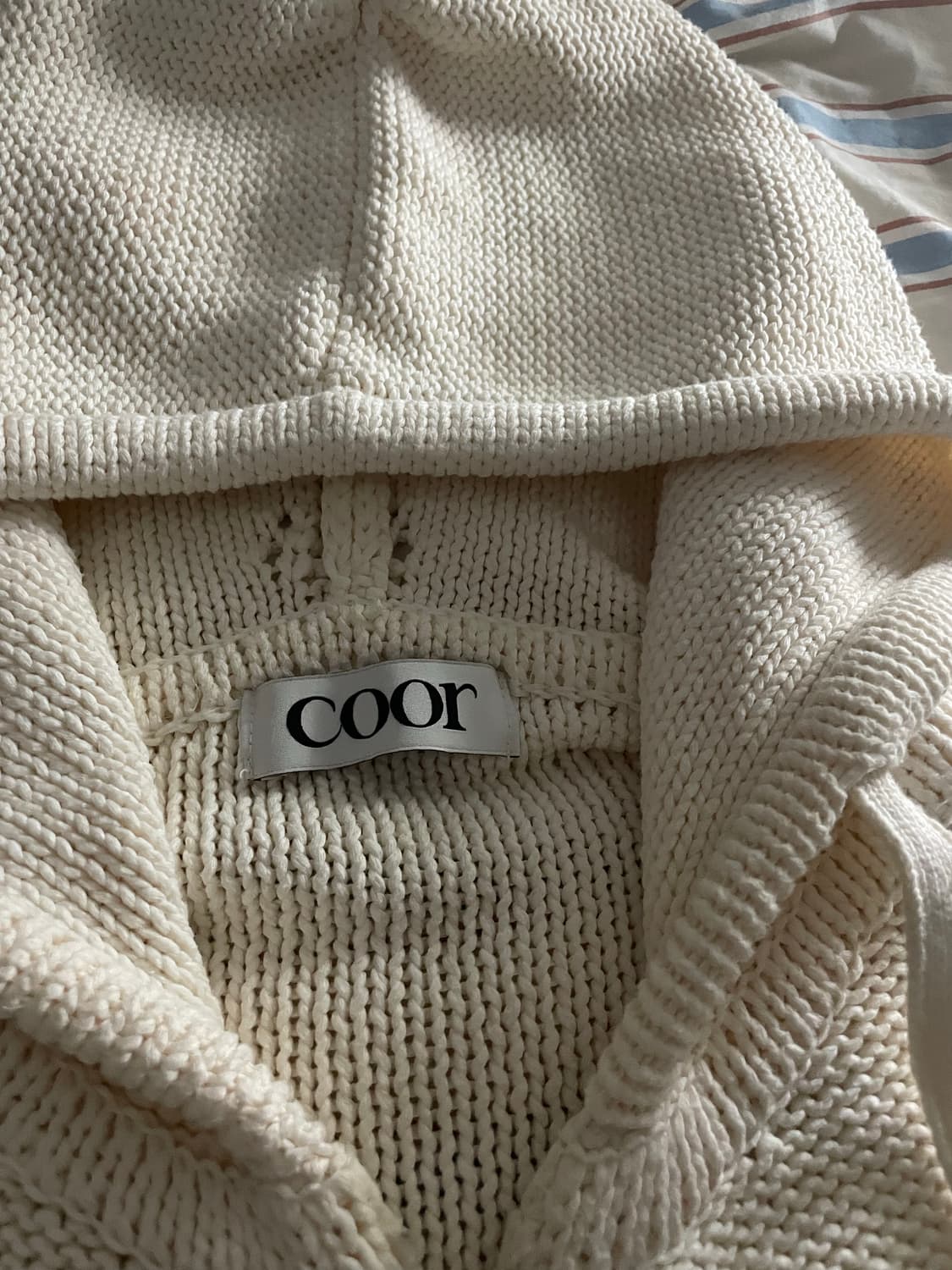 (M) 쿠어 니트 후드집업 상품이미지2