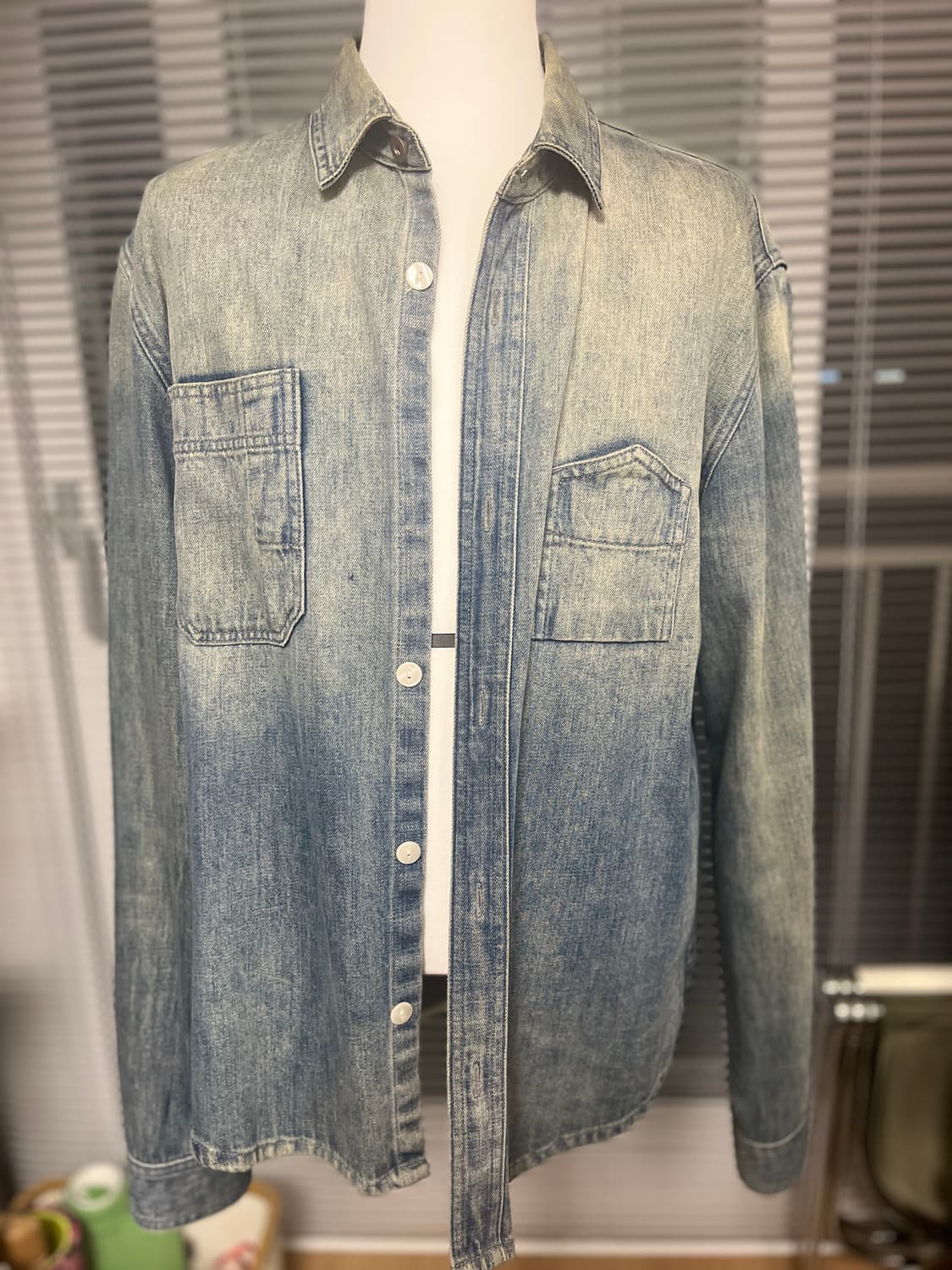 칸예 x apc 아페쎄 데님 워크 셔츠 자켓 L 상품이미지2