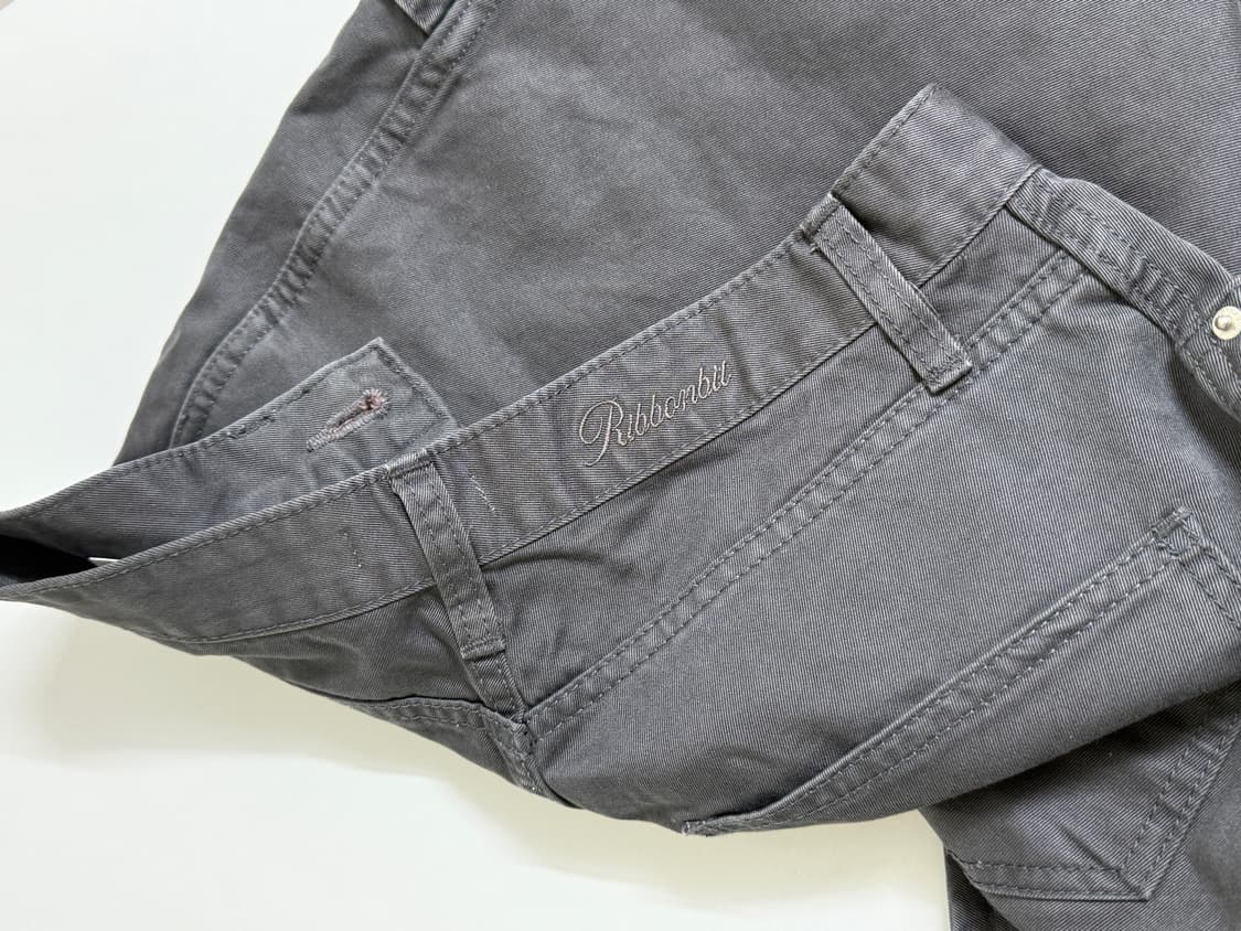 리본빛 ribbonbit 코튼 카펜터 팬츠 차콜 상품이미지5