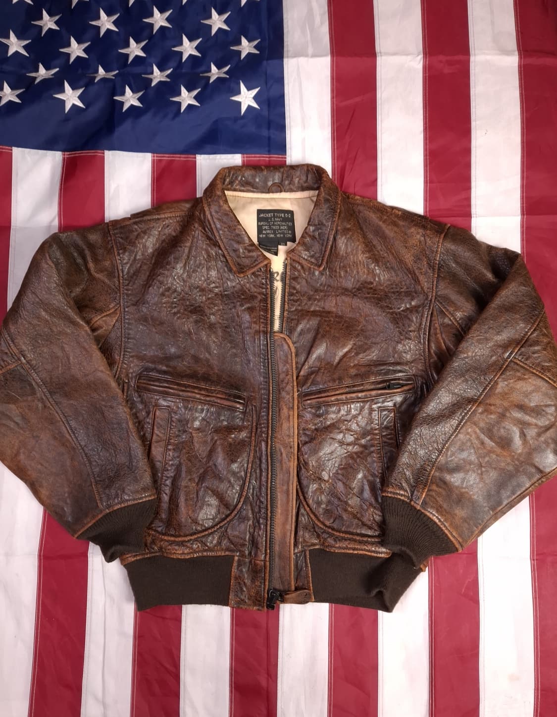 오리지날 아비렉스 미해군 G-2 리얼레더 항공자켓 상품이미지1