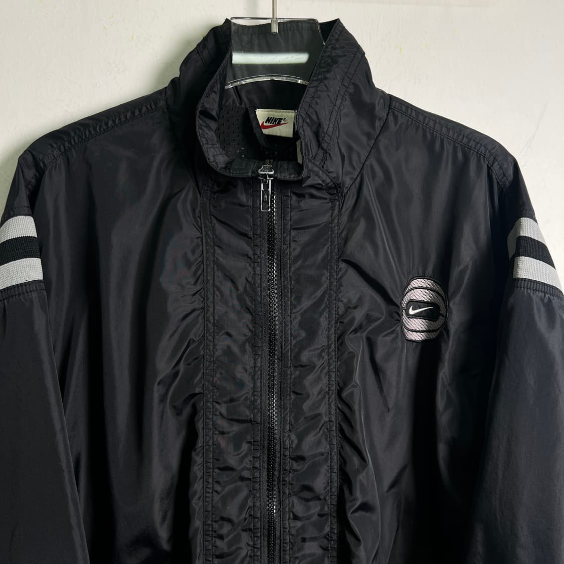 90's 나이키 올드스쿨 블랙 바람막이 자켓 L 상품이미지4