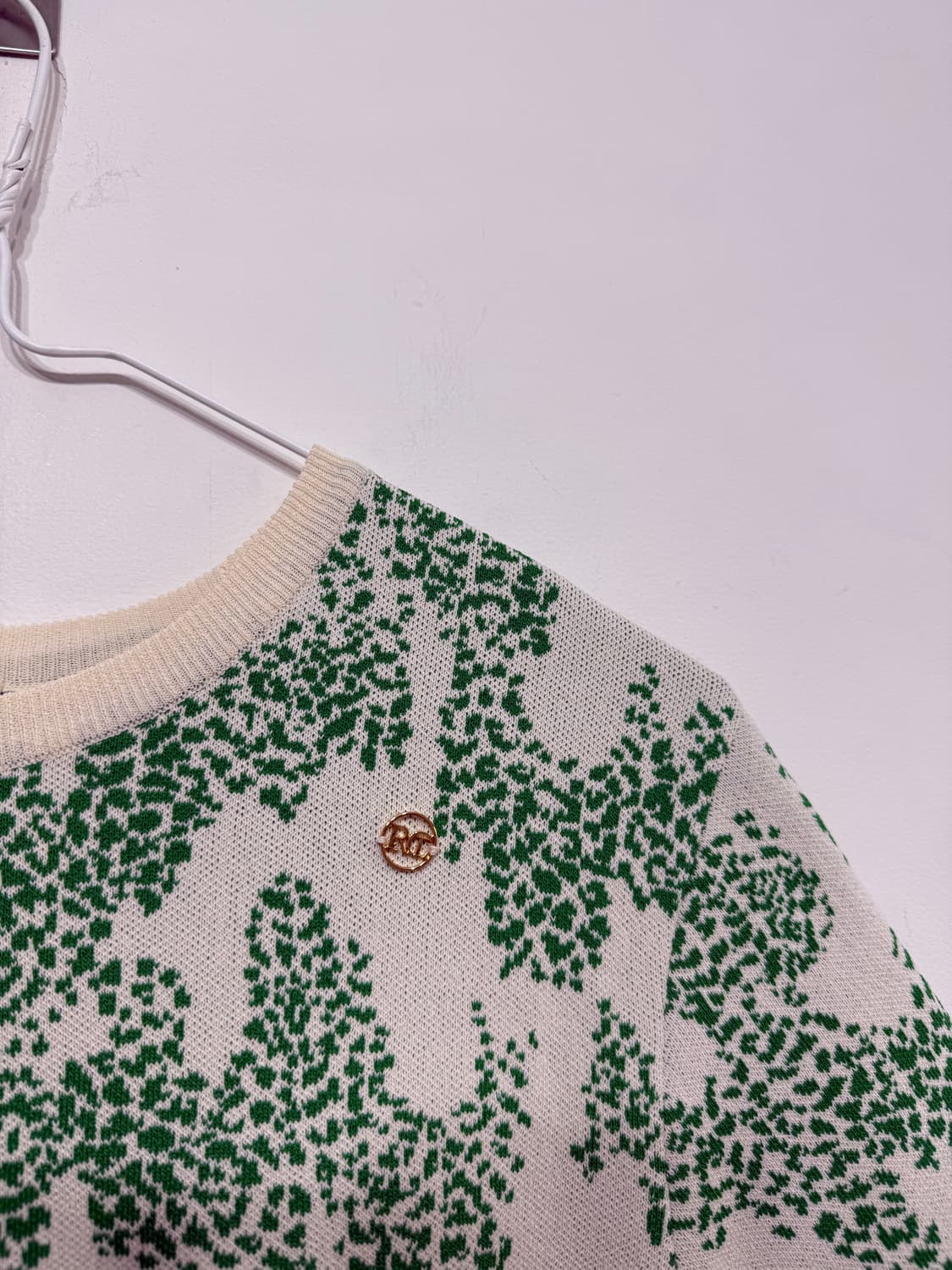 렉토 RECTO 선라이즈 자카드 니트 반팔 S 상품이미지3