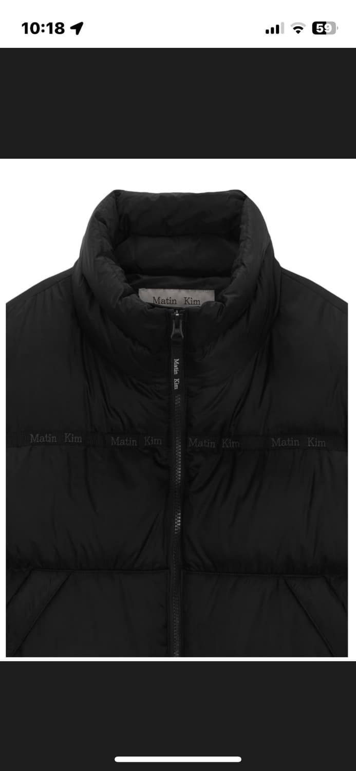 마뗑킴 패딩 테이핑 푸퍼 다운점퍼 블랙 S 상품이미지3