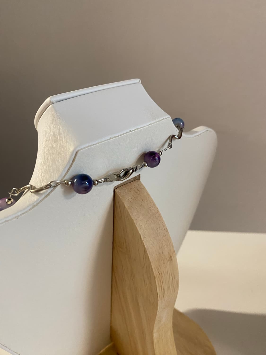 빈티지 퍼플 블루 구슬 목걸이 상품이미지5