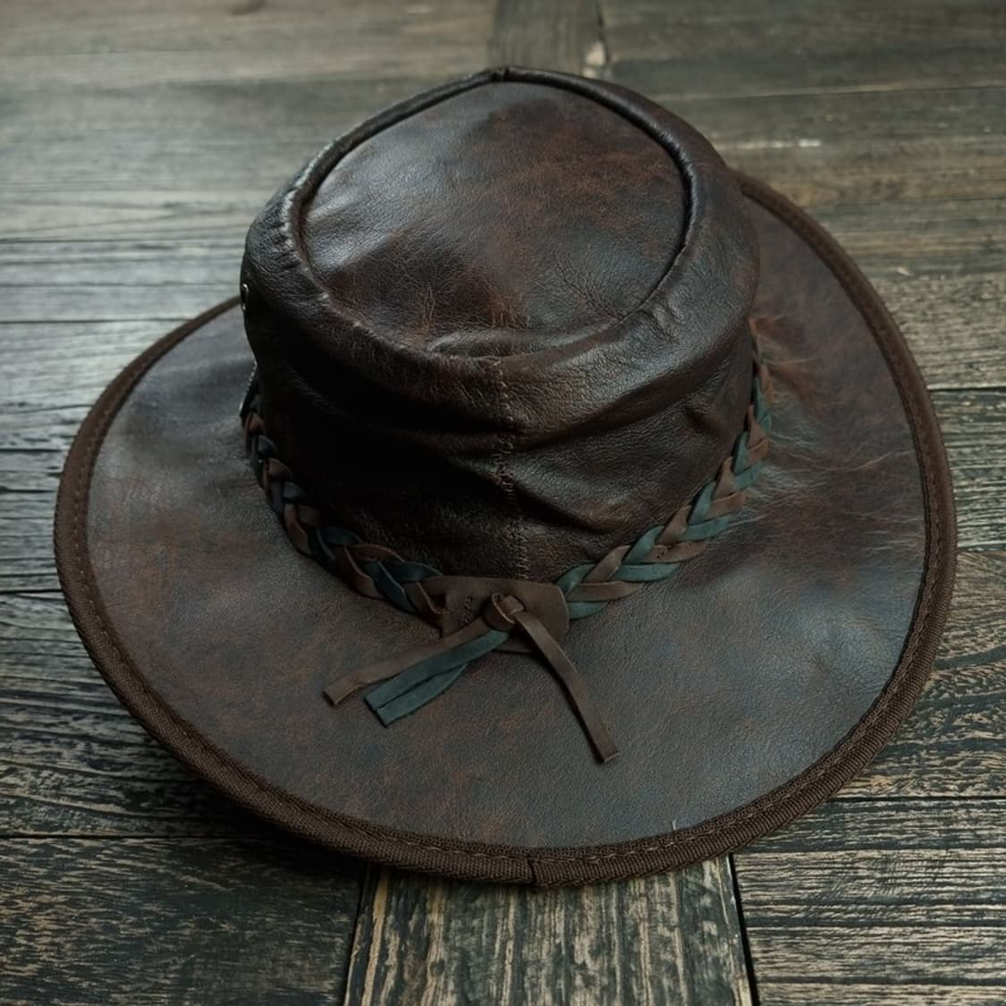 [바마 햇츠 오스트레일리아] 캥거루 레더 페도라 브라운 M19712 상품이미지4