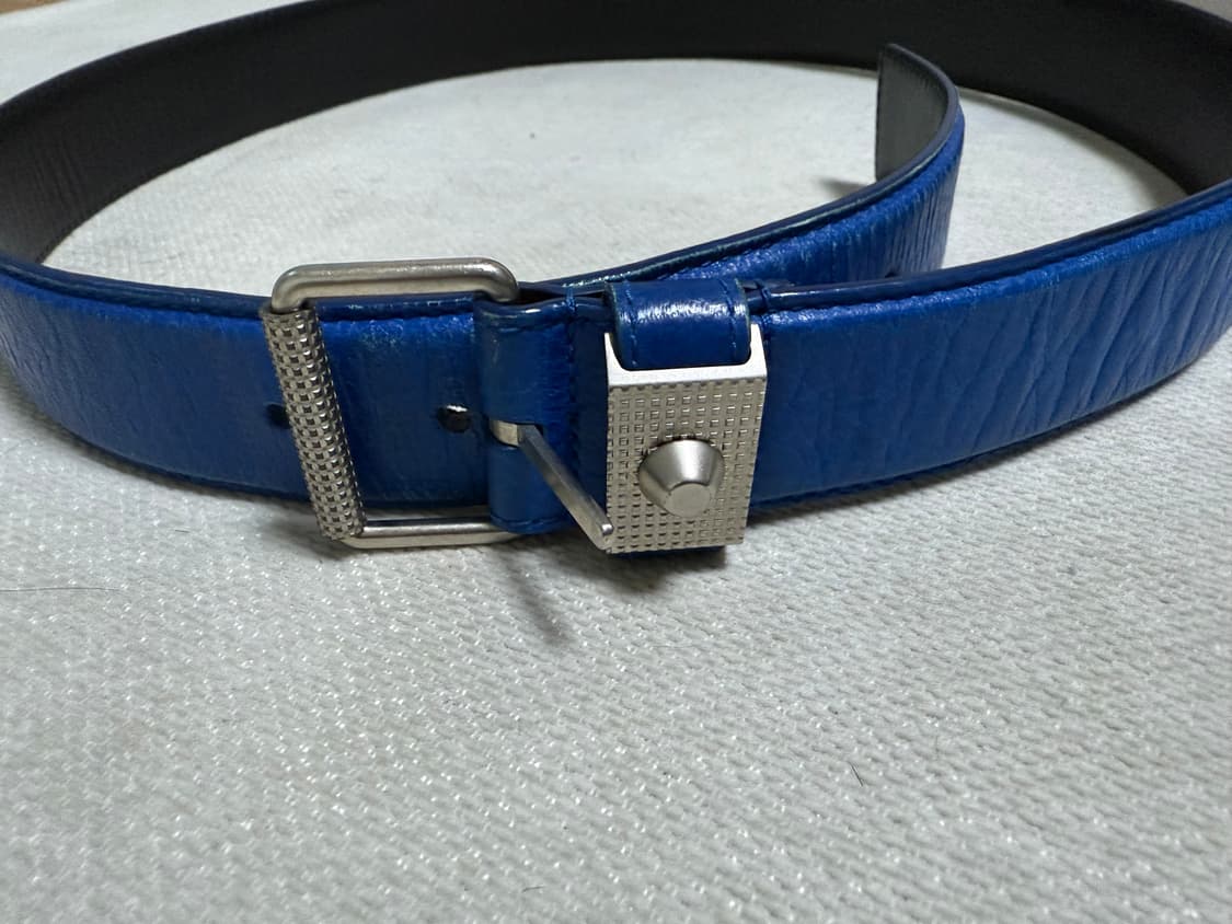 발렌시아가 스퀘어 레더 벨트 블루  상품이미지2