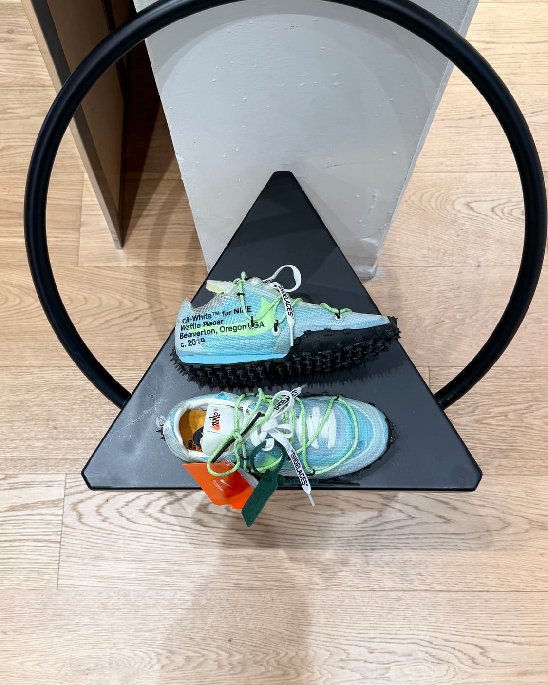 오프화이트 x 나이키 블루 와플 레이서 스니커즈  상품이미지2