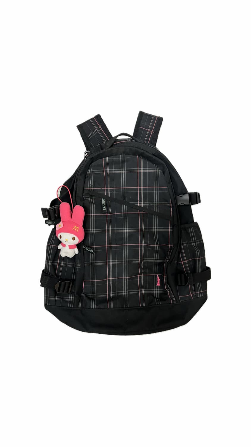 블랙핑크 체크패턴 백팩 + 마이멜로디 🎀 상품이미지1