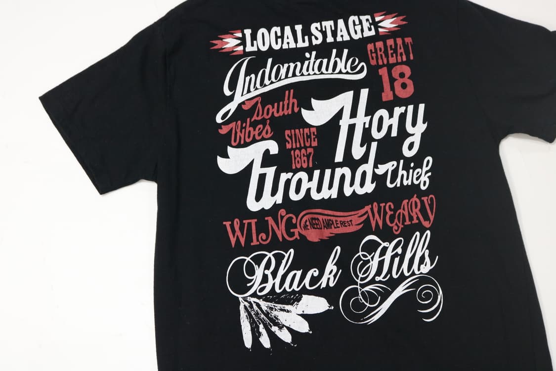 키스톤 빈티지 웨스턴 타이포그래피 블랙 반팔 티셔츠 상품이미지3