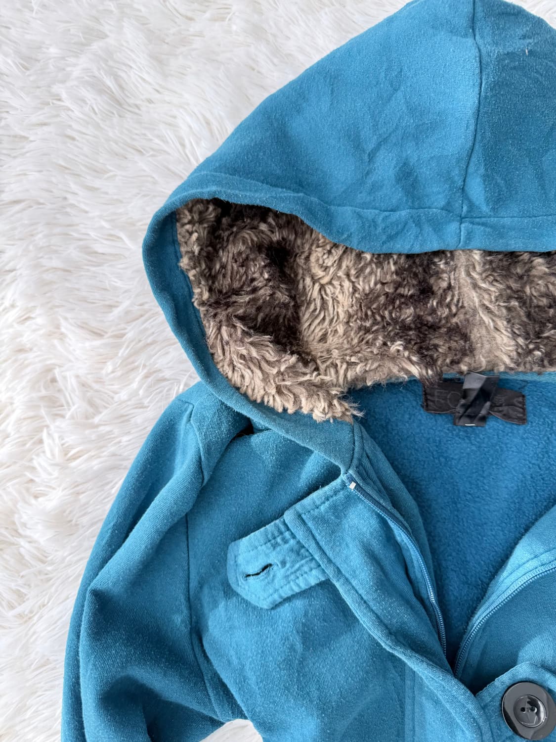 Y2K 틸 플리스 후드 점퍼 상품이미지2