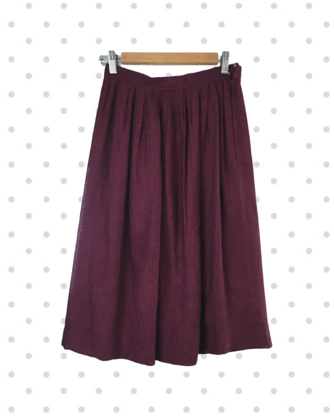 vintage pleated midi skirt plum 상품이미지6