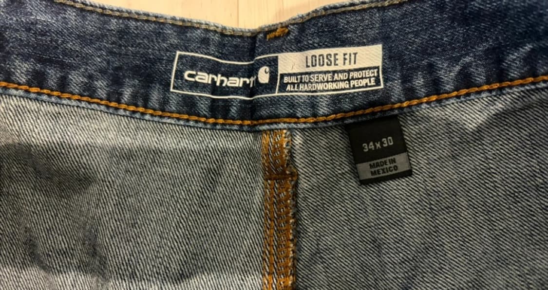 칼하트 싱글니 데님 팬츠 34×30 상품이미지3