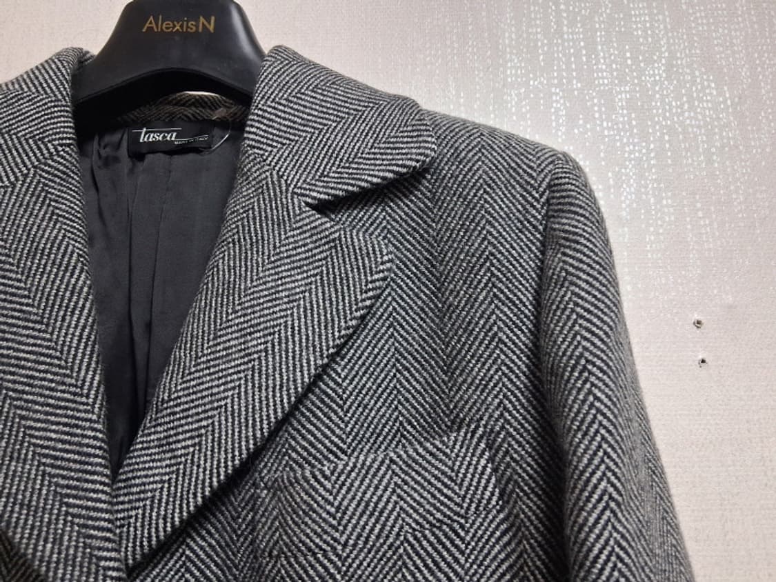 MADE ITALY tasca 헤링본코트 여성66 울100%
 상품이미지5