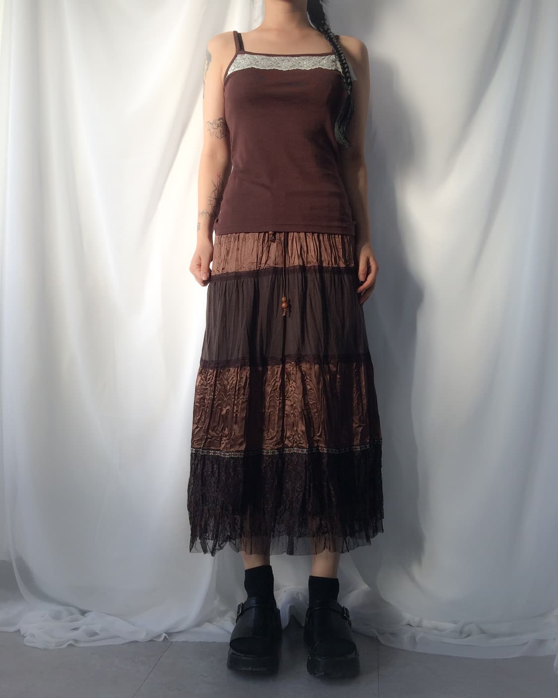 Lace trimming sleeveless 상품이미지1