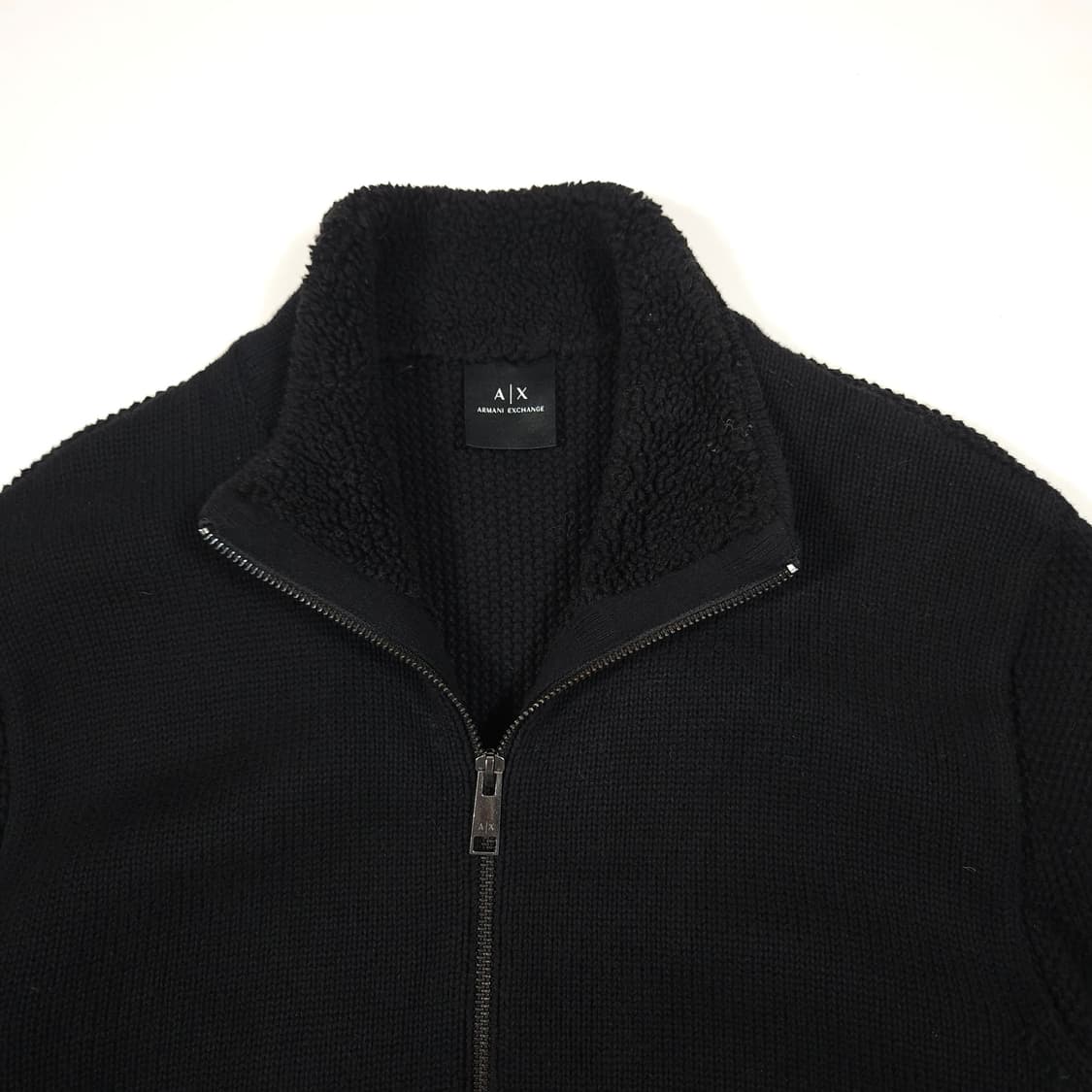알마니 익스체인지 니트 집업 블랙 상품이미지2