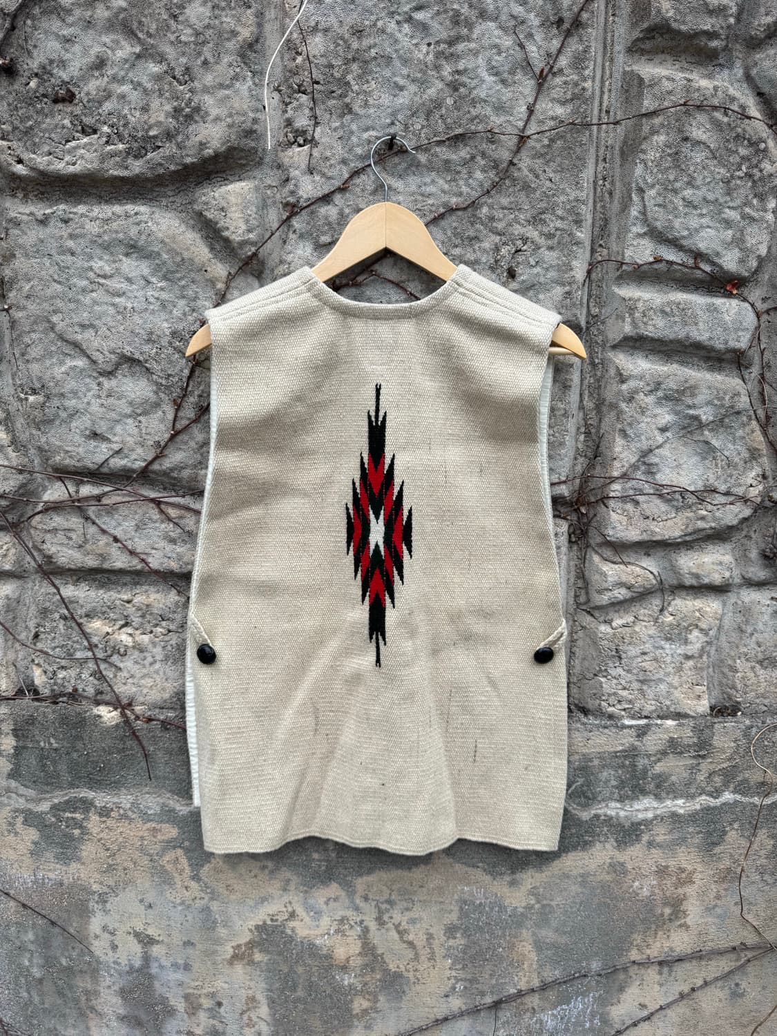 오르테가 핸드 우븐 울 네이티브 아메리칸 웨스턴 치마요 베스트 조끼 상품이미지2