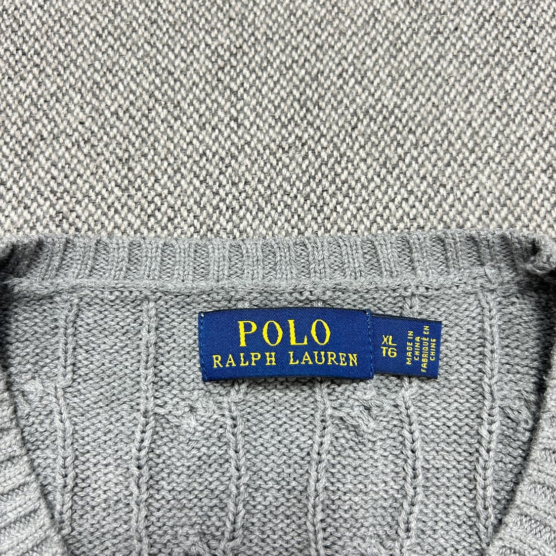 폴로 그레이 케이블 니트(XL) 상품이미지2