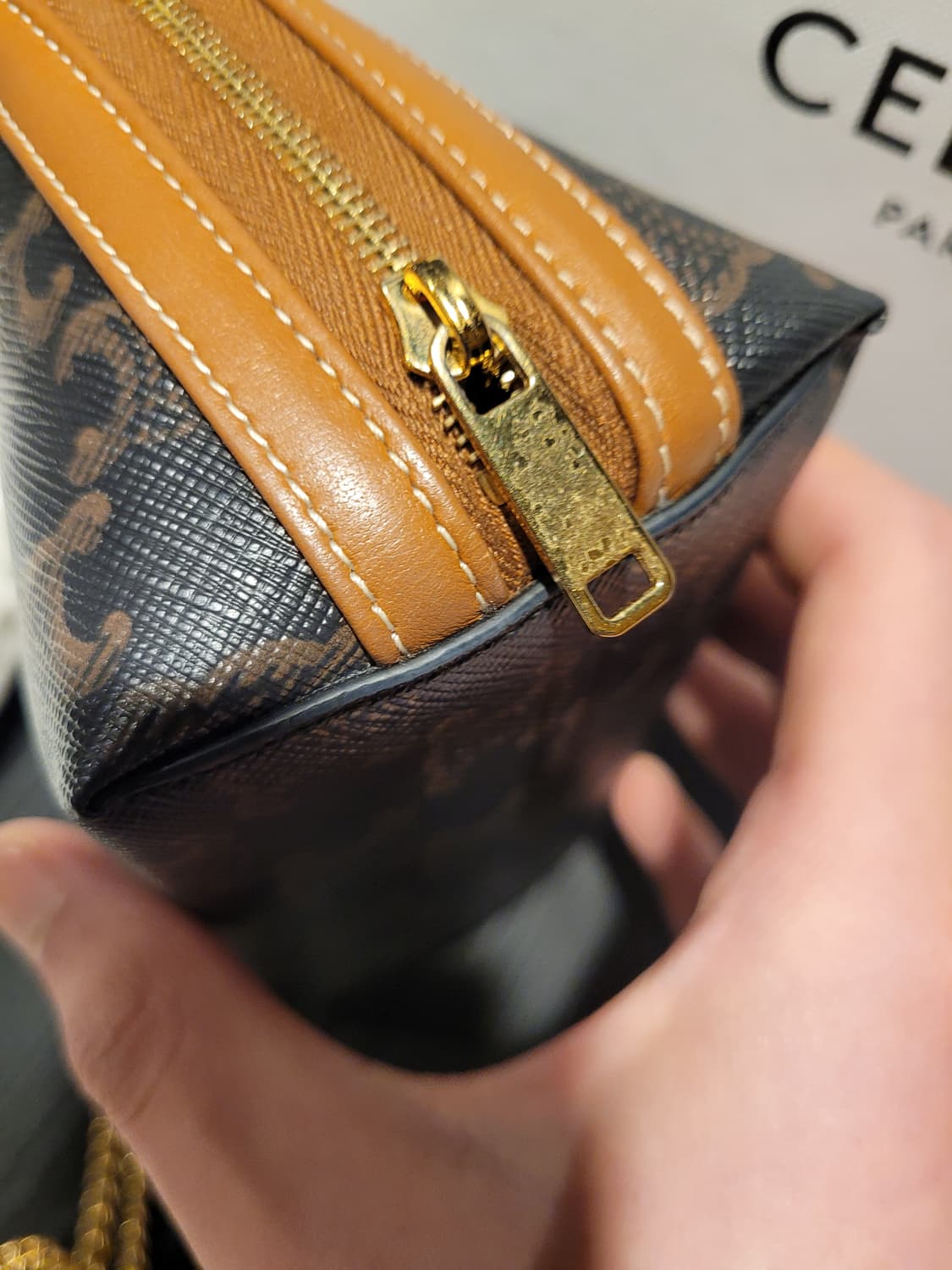 셀린느 트리옹프 캔퍼스 체인 클러치백 숄더백 상품이미지8