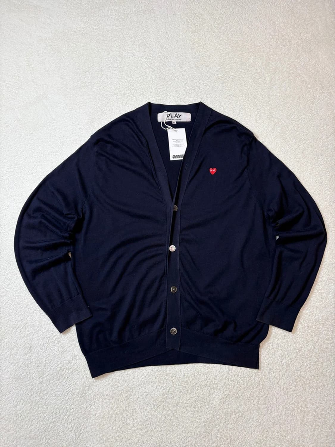 꼼데가르송 스몰 로고 니트 가디건 pn6160 상품이미지1