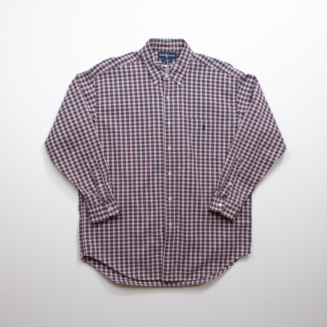 90s 폴로 랄프로렌 체크 빅셔츠 상품이미지1