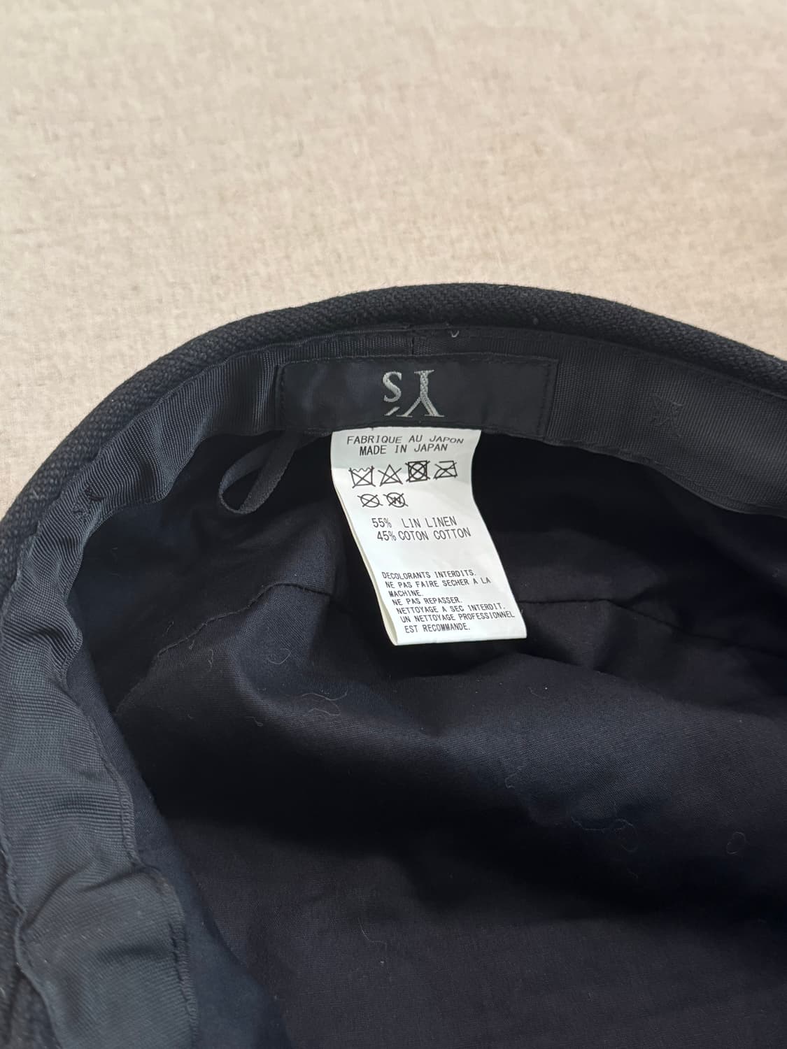 요지야마모토 24aw 개버딘 린넨 캐스킷 캡 상품이미지6