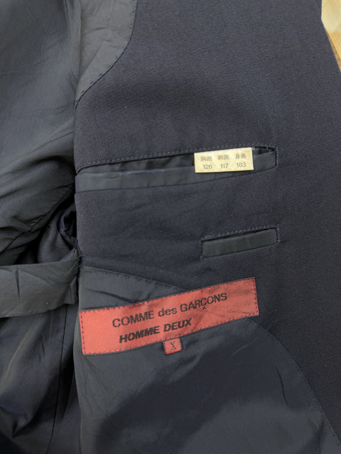 꼼데가르송 옴므 듀스 AD.1992 울 블레이저 상품이미지5