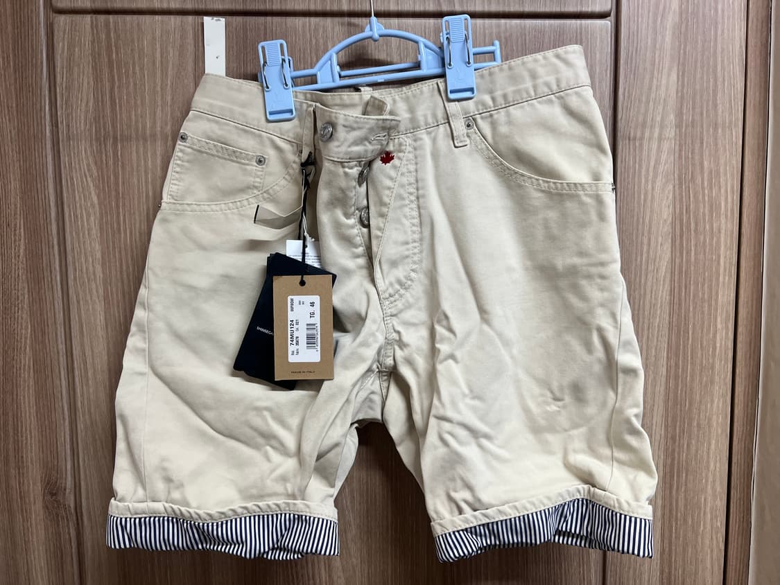디스퀘어드2 베이지 면 반바지 46사이즈 택채상품 상품이미지1