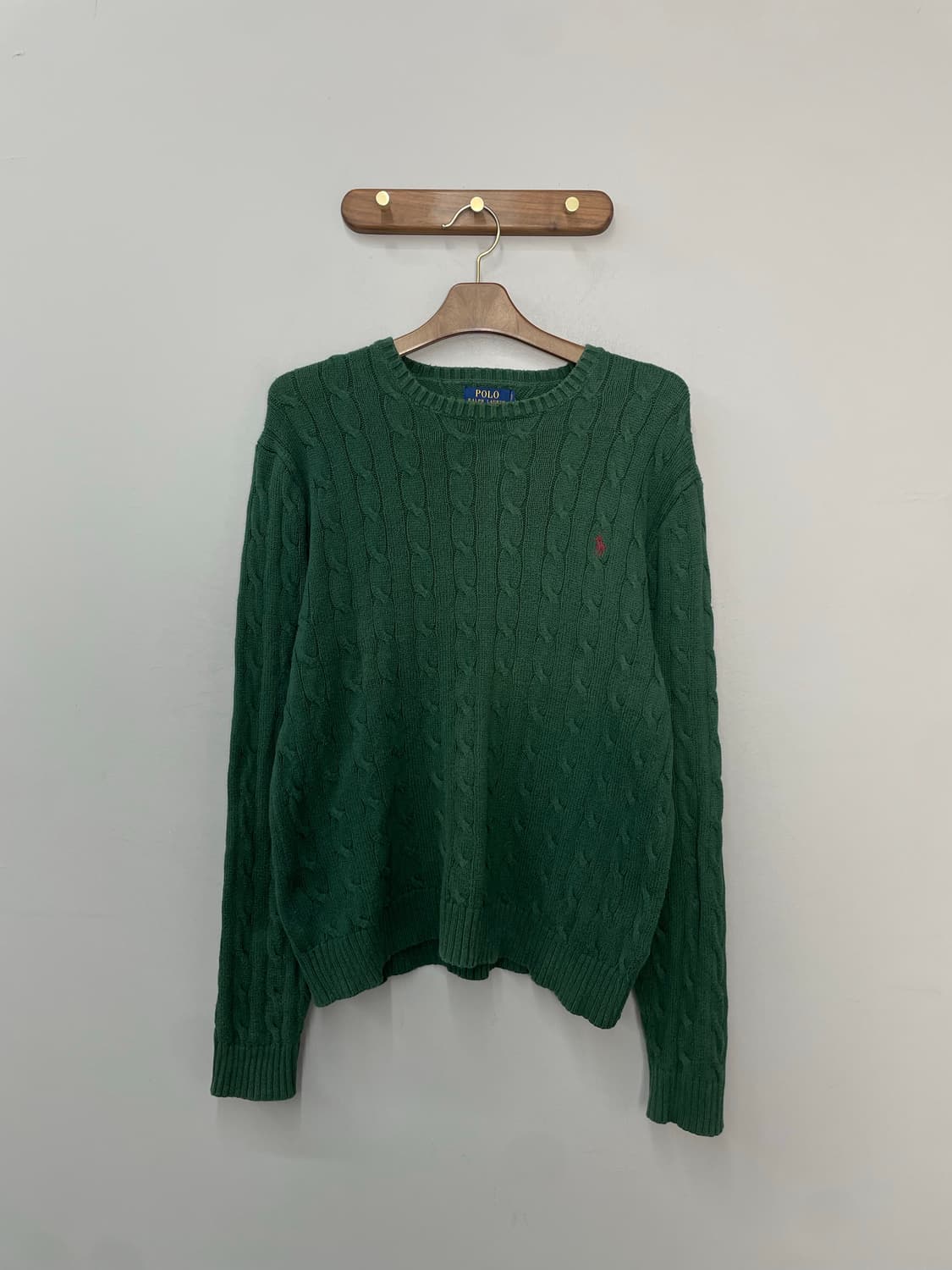 폴로 랄프로렌 그린 라운드넥 니트 H2489 상품이미지2