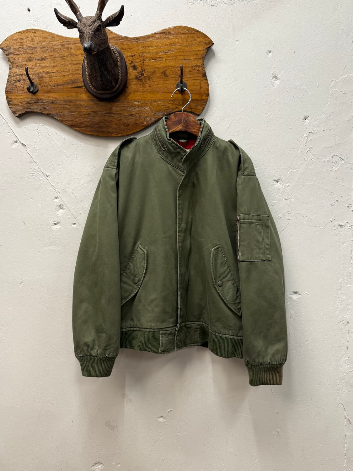 F) Vintage Sherpa-Lined Flight Bomber Ja 상품이미지1