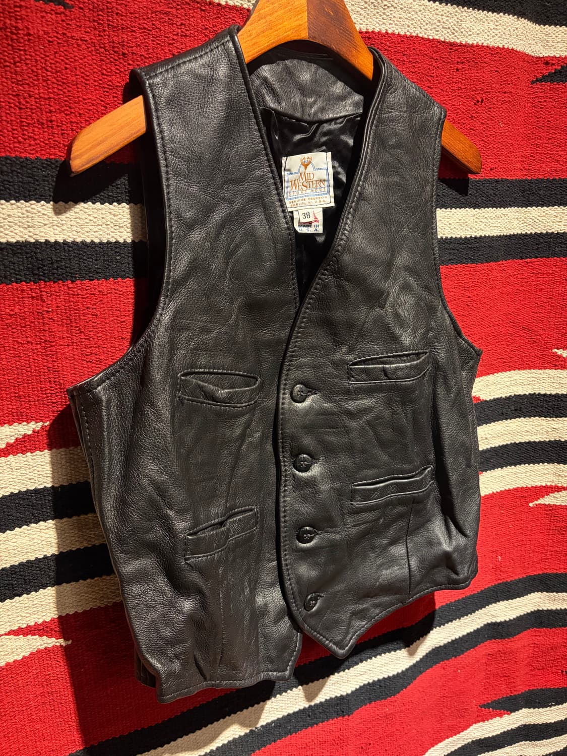 70s western deer skin vest / 웨스턴 사슴가죽 조끼 상품이미지2