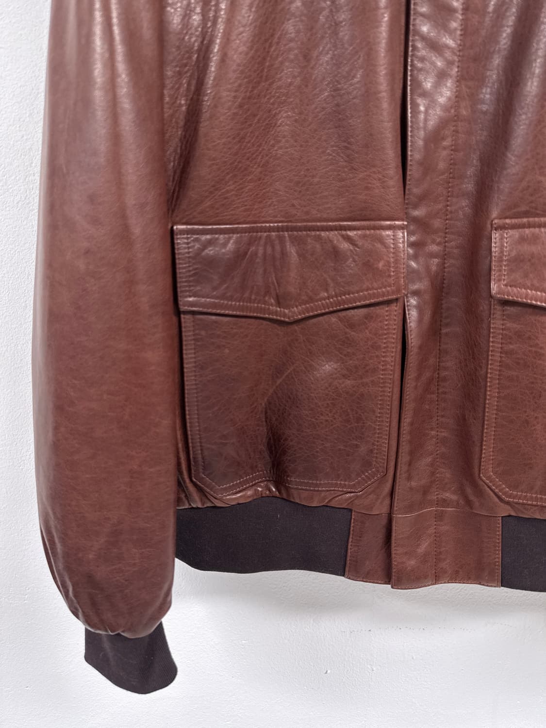 [N][105]Type A-2 베지터블 레더 브라운 항공 자켓 상품이미지4