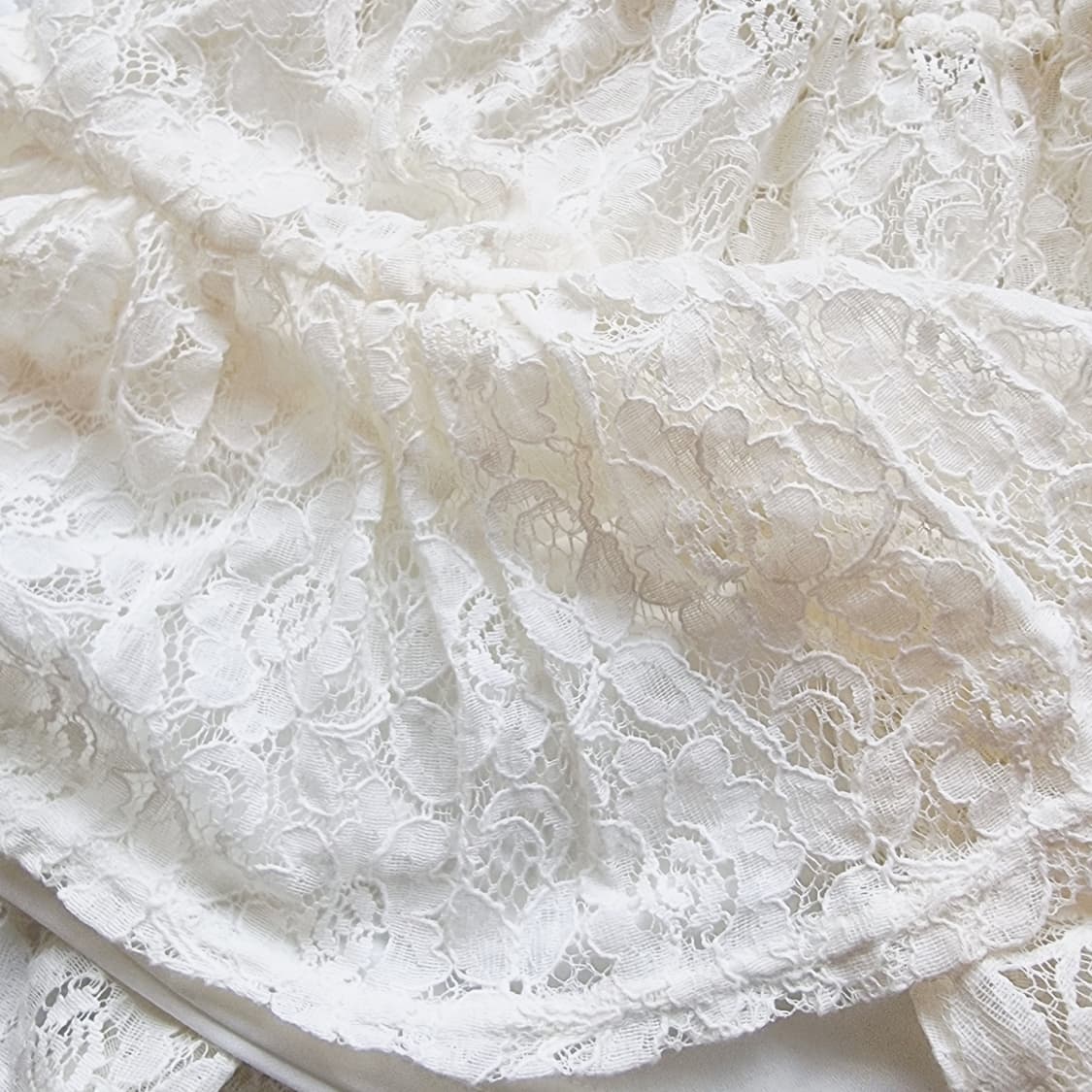 아이보리 레이스 플레어 스커트 상품이미지4