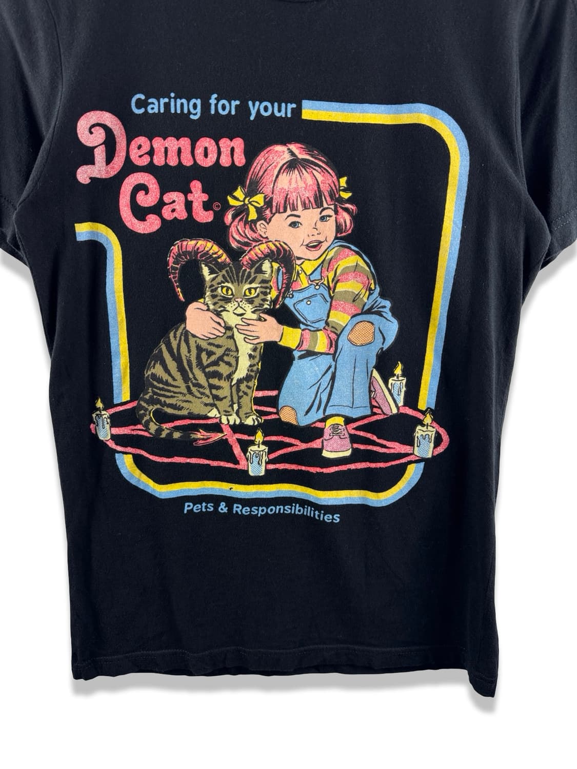 USA DEMON CAT 그래픽 티셔츠3448 상품이미지4