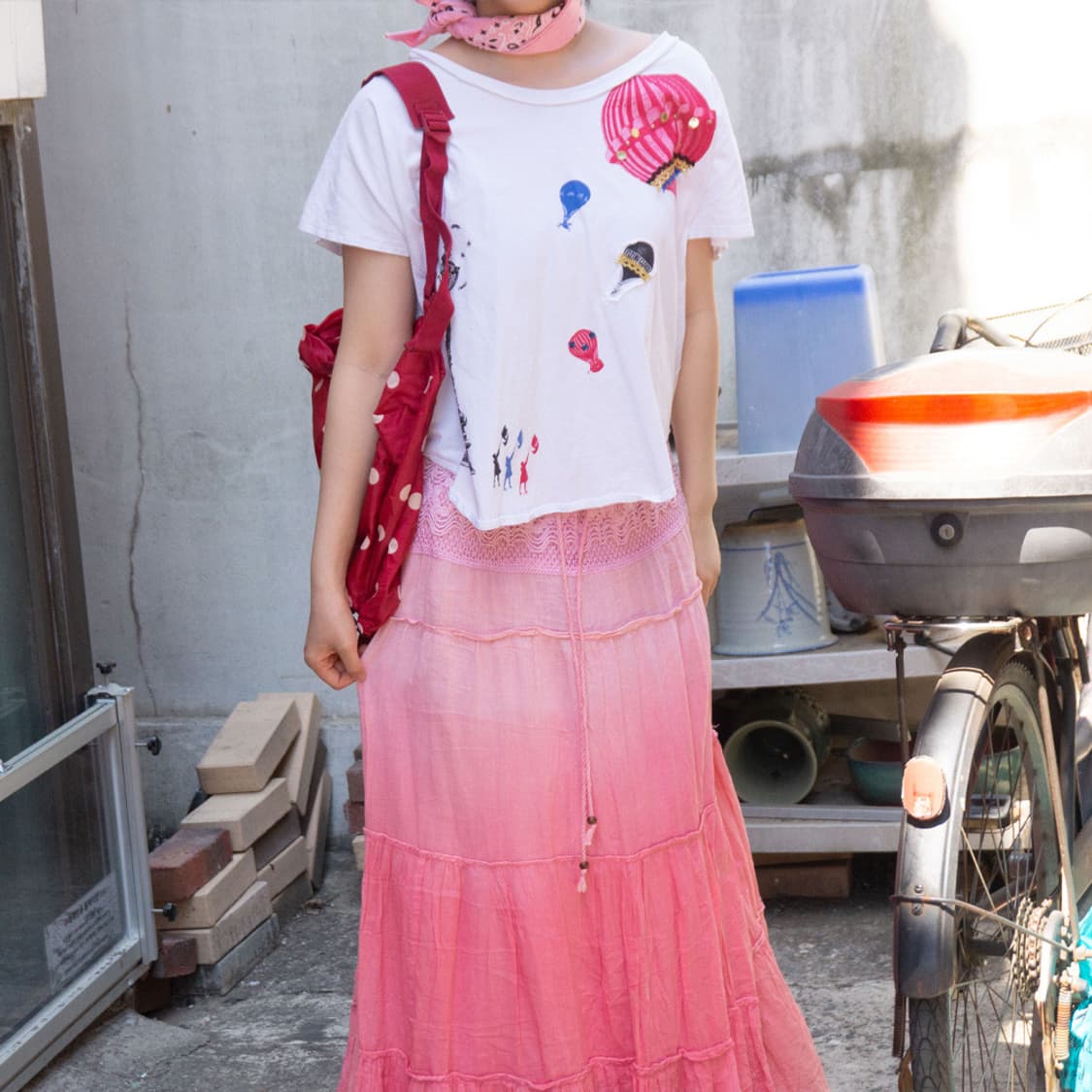 [SUNAO KUWAHARA] 작은 여행 풍선 티셔츠 상품이미지9