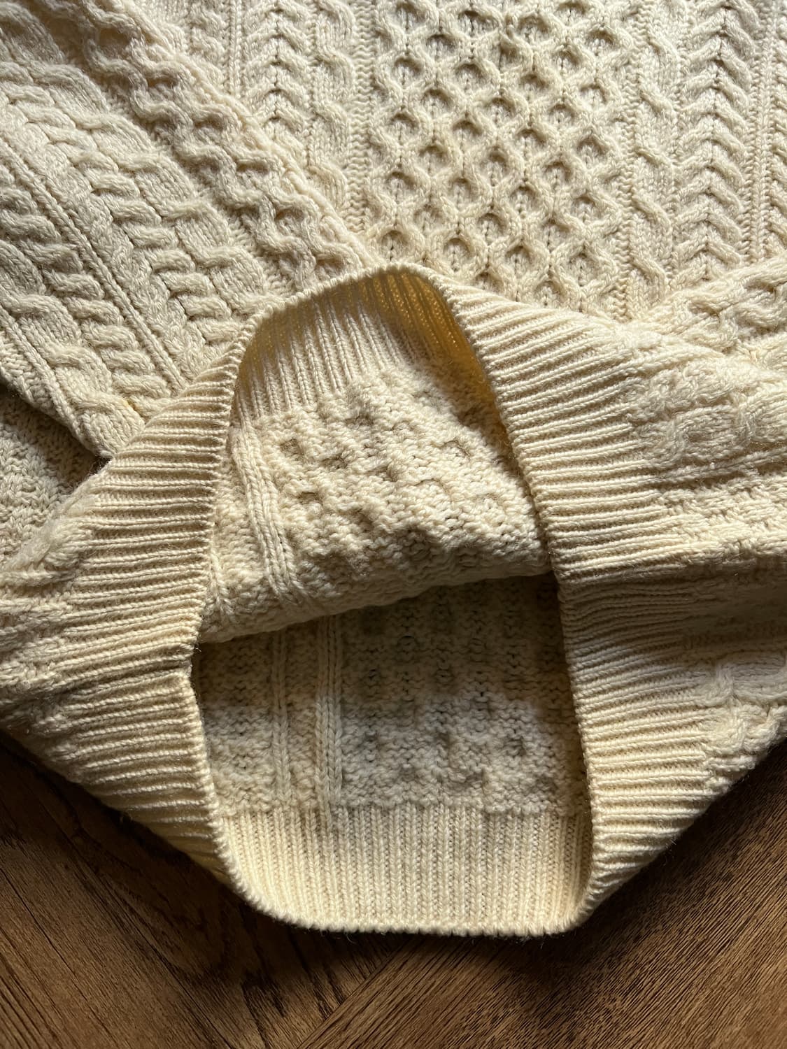 [M]90's 아일랜드제 핸드메이드 아란 피셔맨 스웨터 F5 상품이미지5