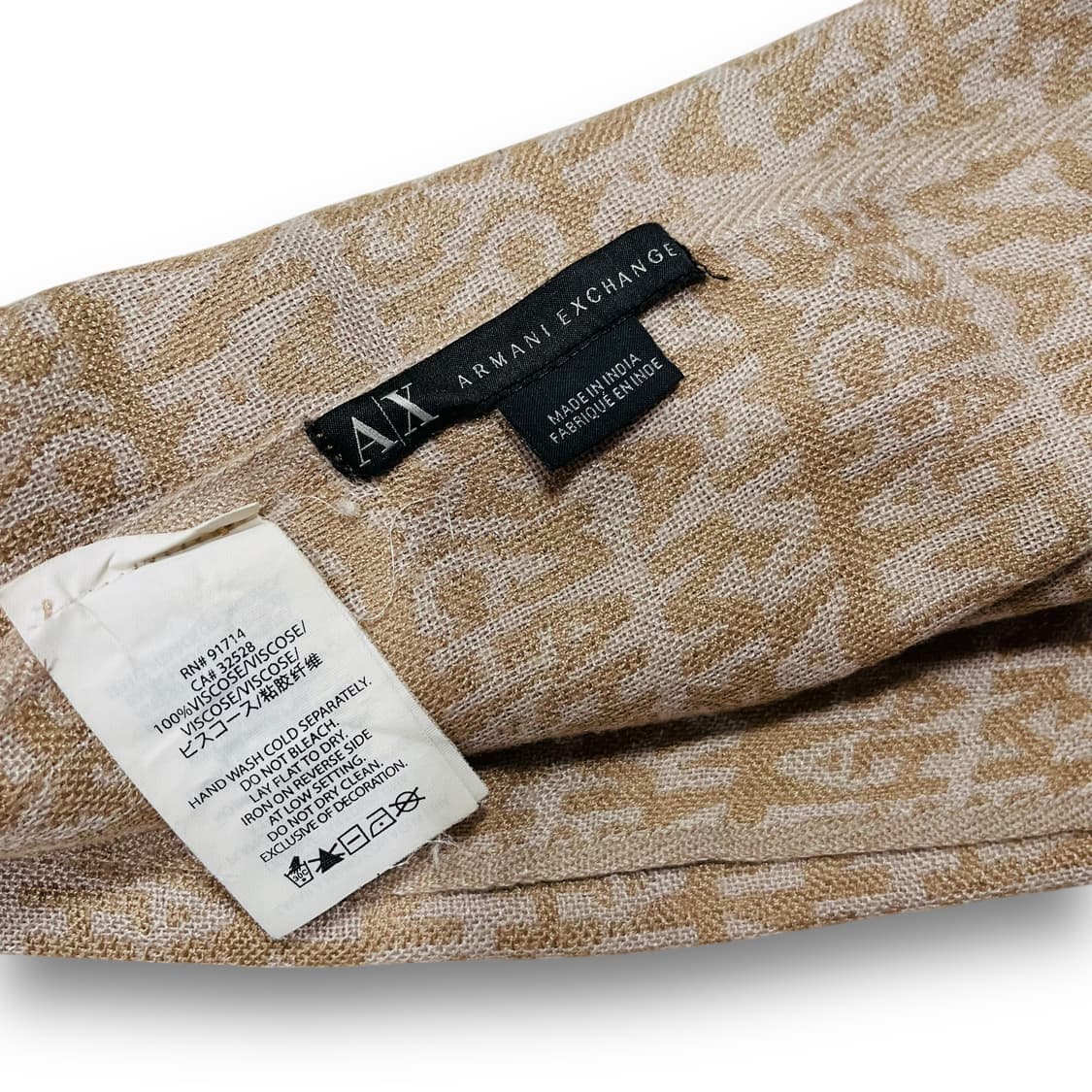 아르마니 익스체인지 스펠아웃 로고 빈티지 머플러 상품이미지4